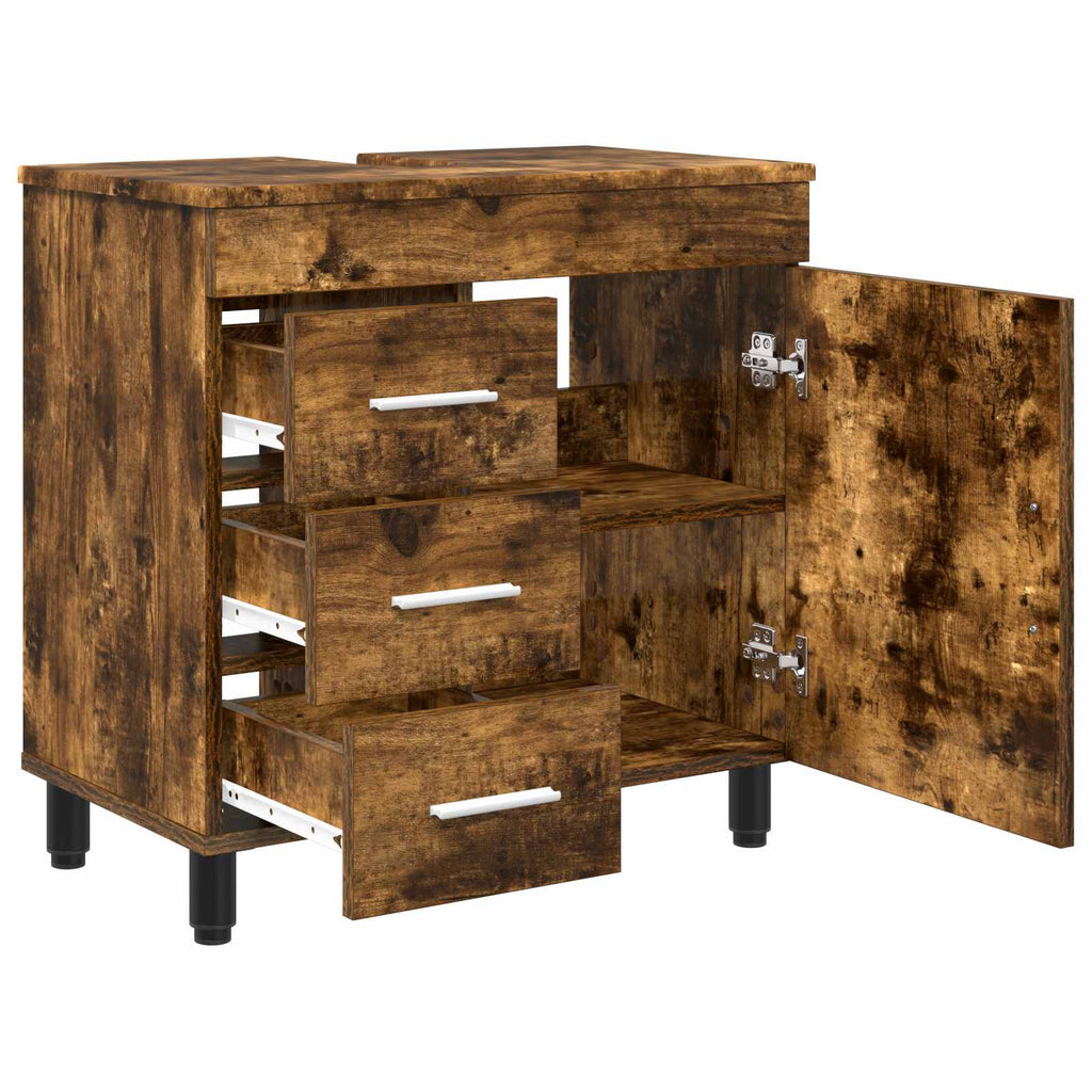 Waschtisch Geräucherte Eiche 60 x 35 x 60 cm Holzwerkstoff