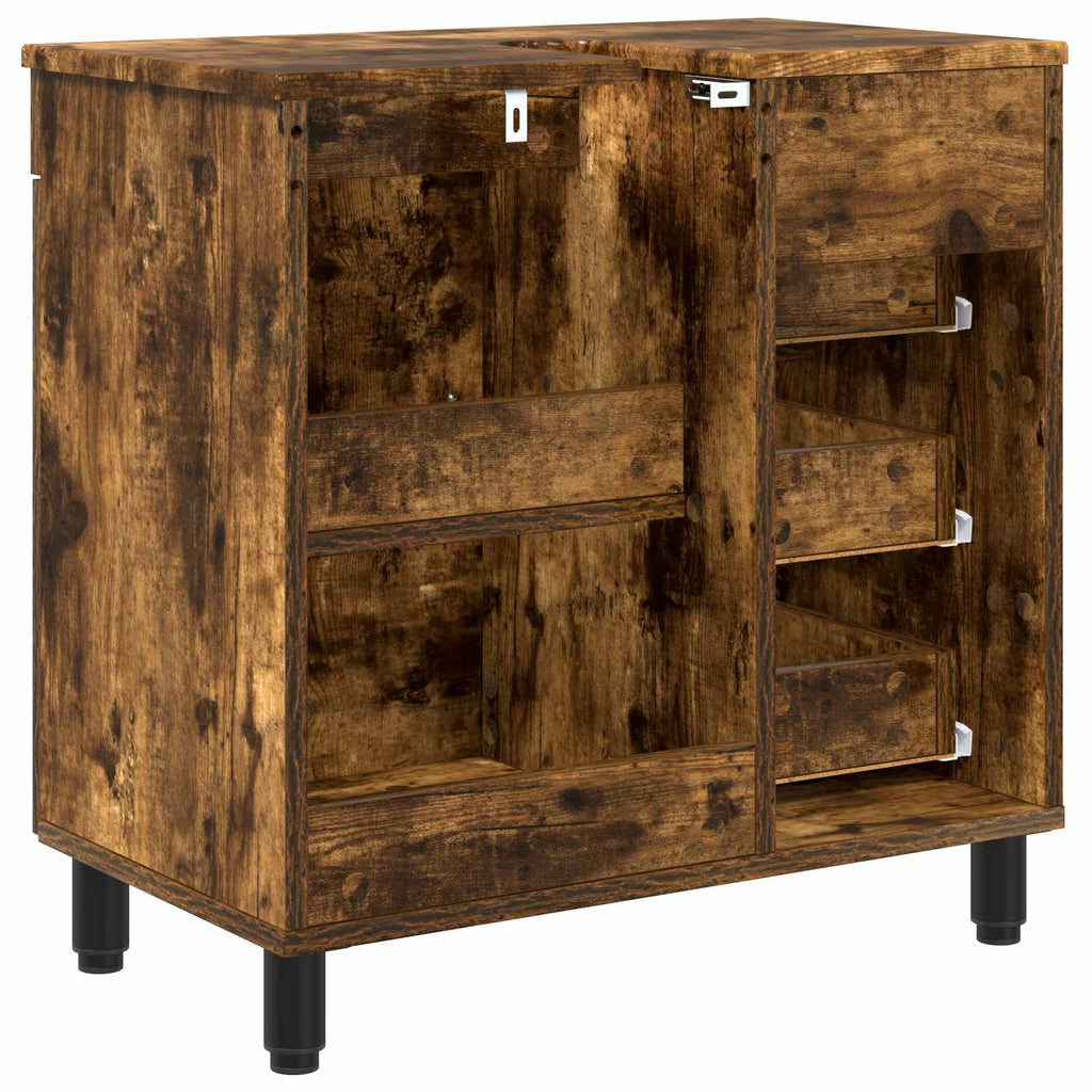 Waschtisch Geräucherte Eiche 60 x 35 x 60 cm Holzwerkstoff