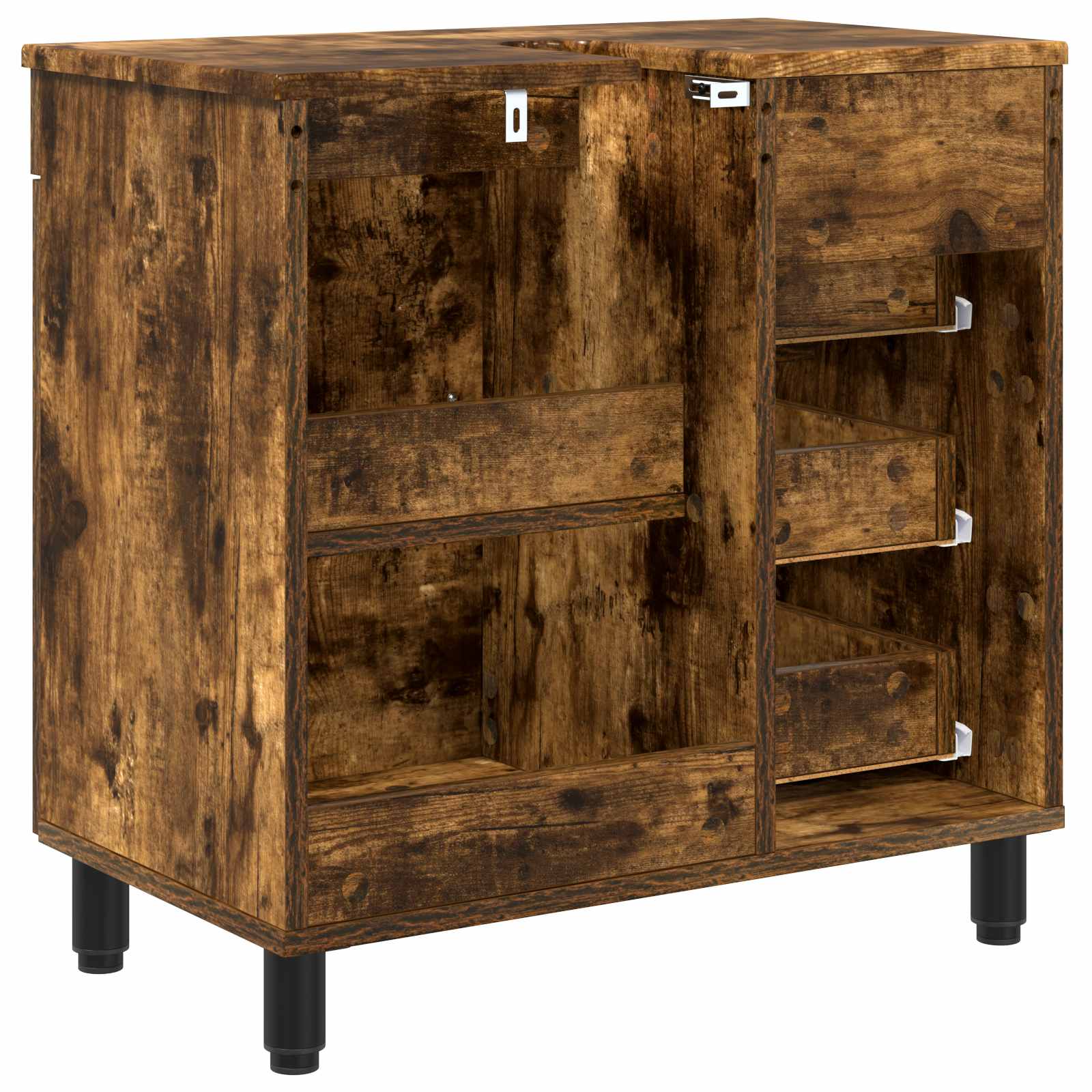 Waschtisch Geräucherte Eiche 60 x 35 x 60 cm Holzwerkstoff