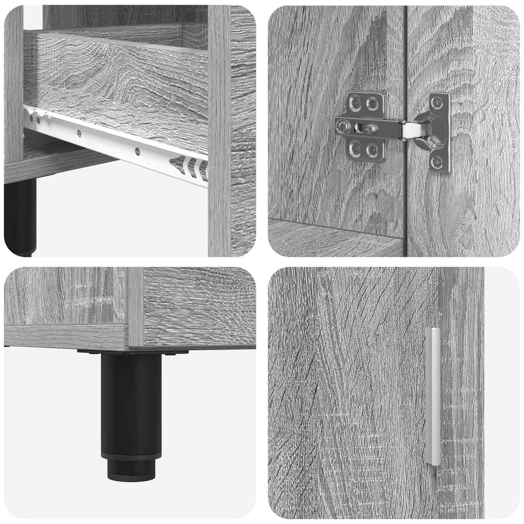 Waschtisch Grau Sonoma 60 x 35 x 60 cm Holzwerkstoff