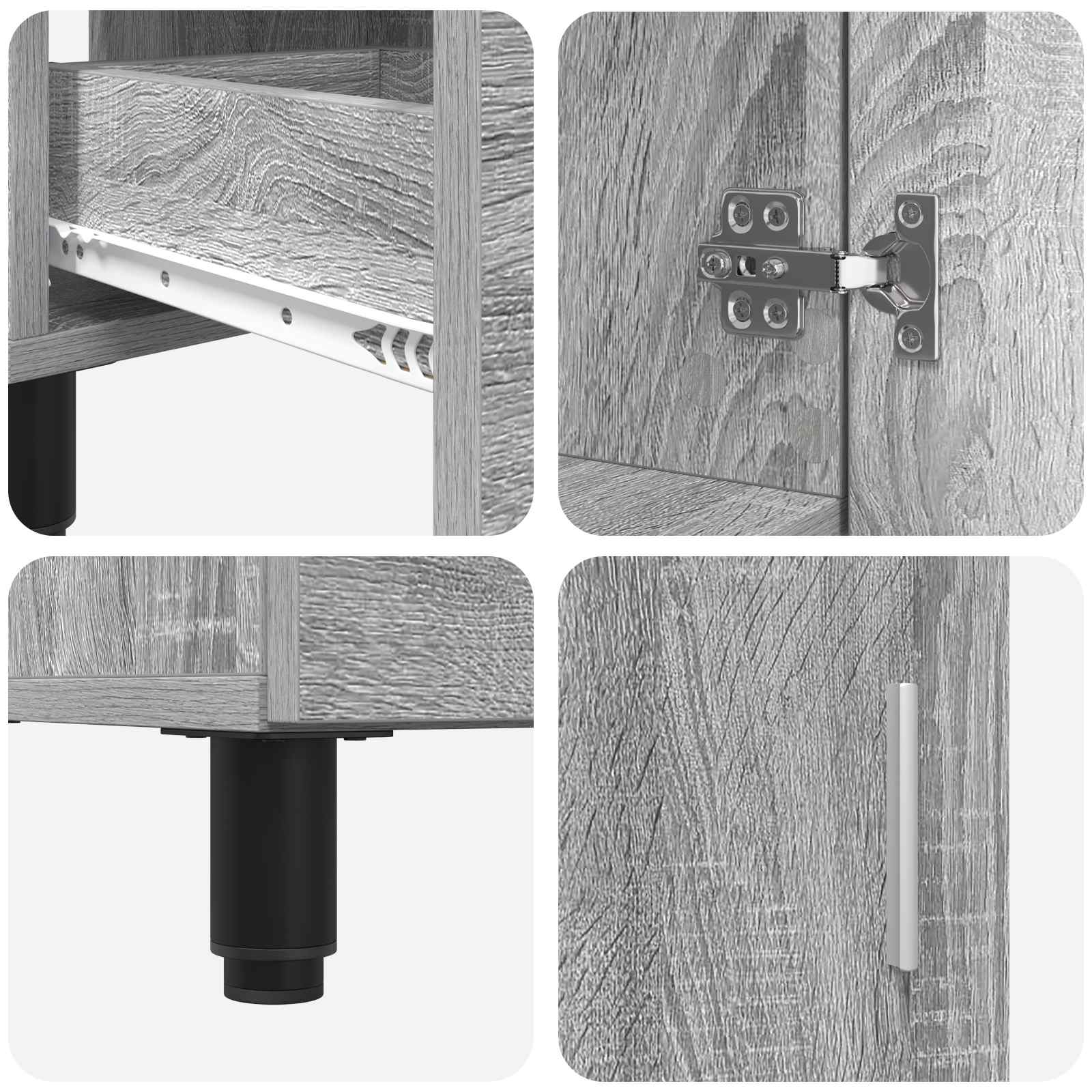 Waschtisch Grau Sonoma 60 x 35 x 60 cm Holzwerkstoff