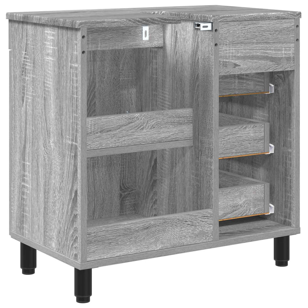 Waschtisch Grau Sonoma 60 x 35 x 60 cm Holzwerkstoff