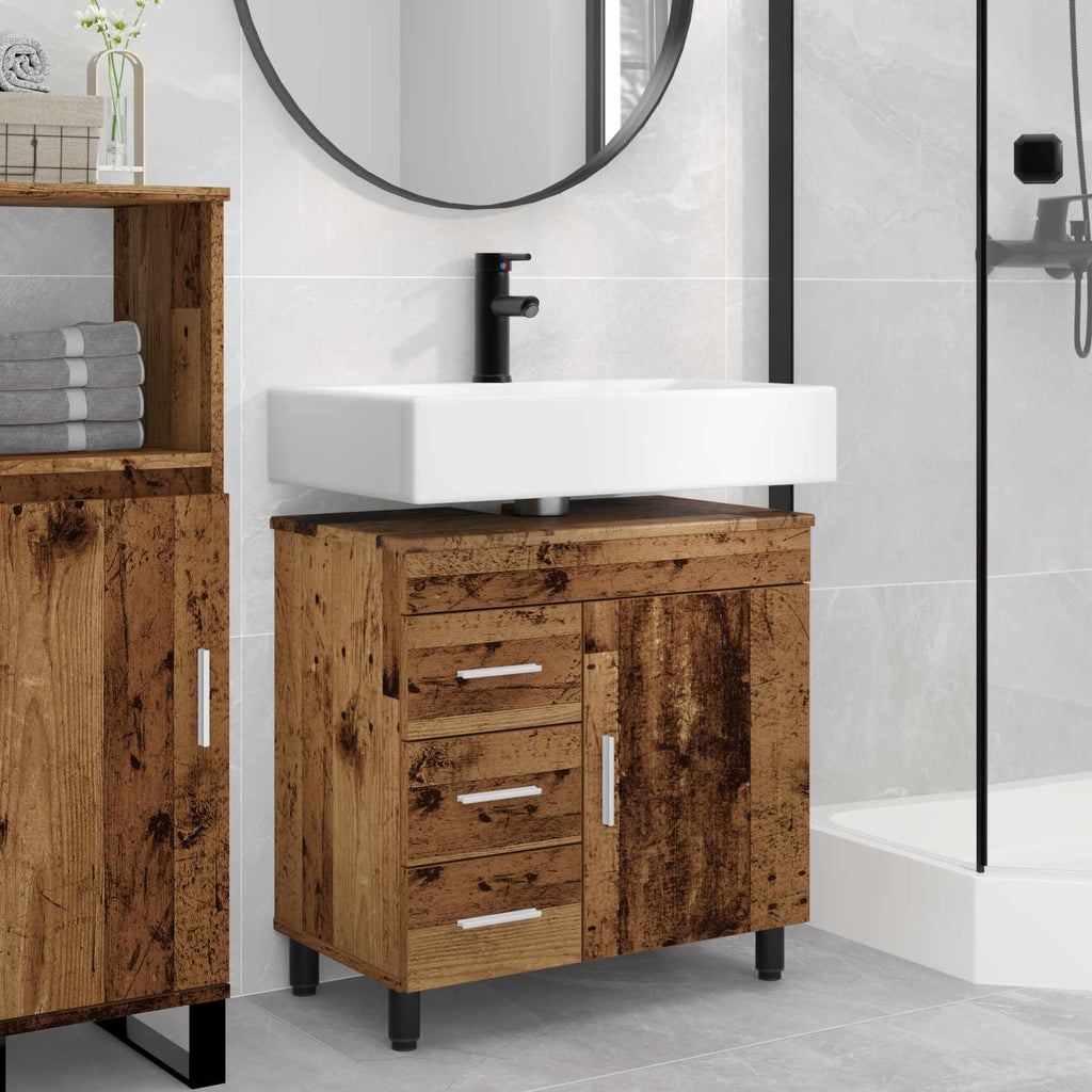 Waschtisch Altholz 60 x 35 x 60 cm Holzwerkstoff