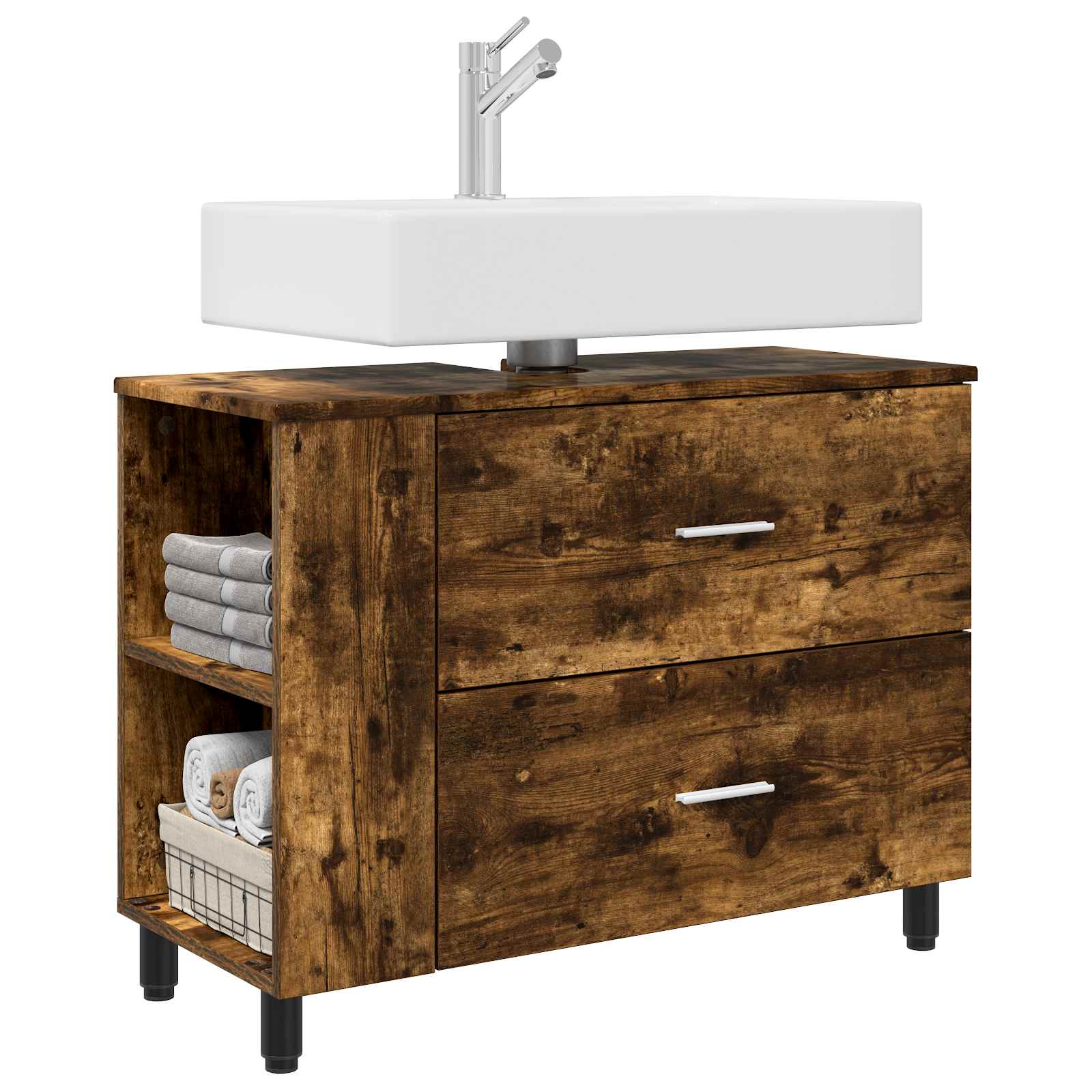 Waschtisch Geräucherte Eiche 80 x 35 x 60 cm Holzwerkstoff