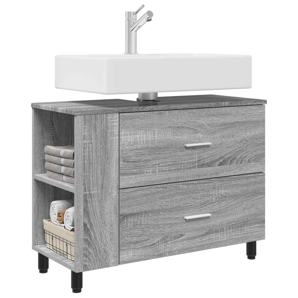 Waschtisch Grau Sonoma 80 x 35 x 60 cm Holzwerkstoff