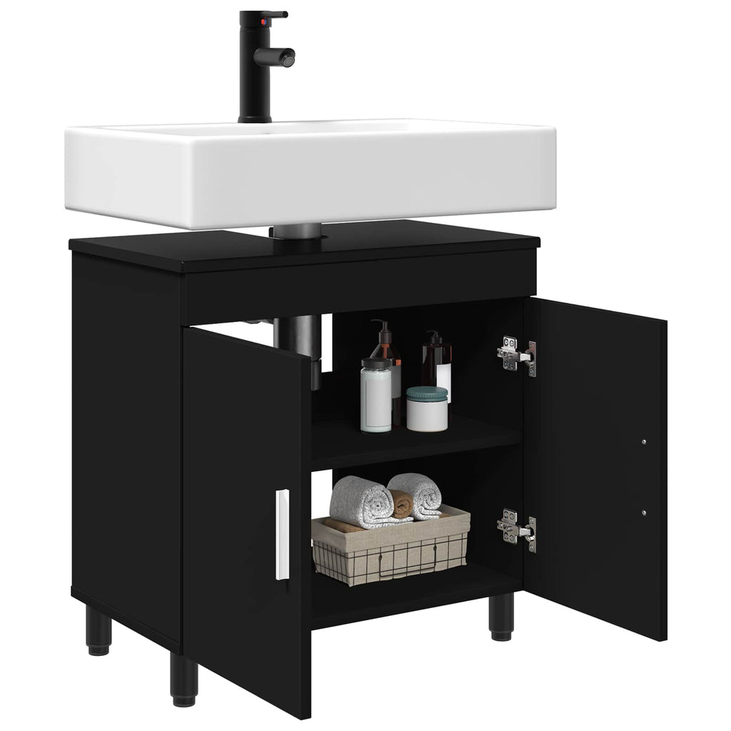 Waschtisch Schwarz 60 x 35 x 60 cm Holzwerkstoff