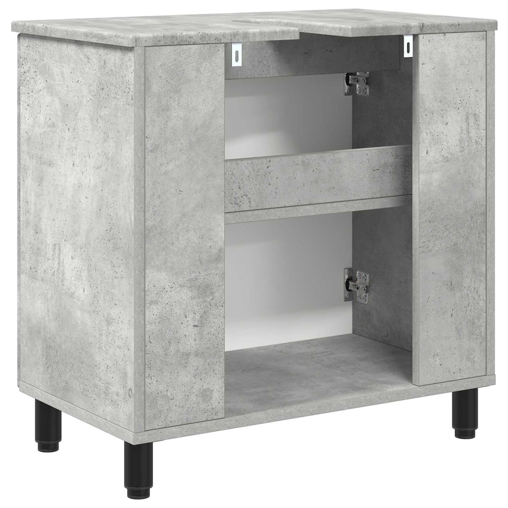 Waschtisch Betongrau 60 x 35 x 60 cm Holzwerkstoff