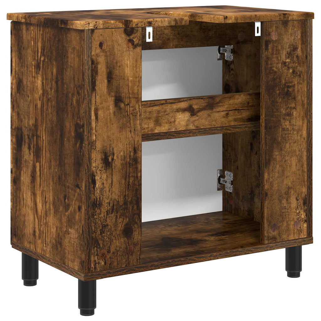Waschtisch Geräucherte Eiche 60 x 35 x 60 cm Holzwerkstoff