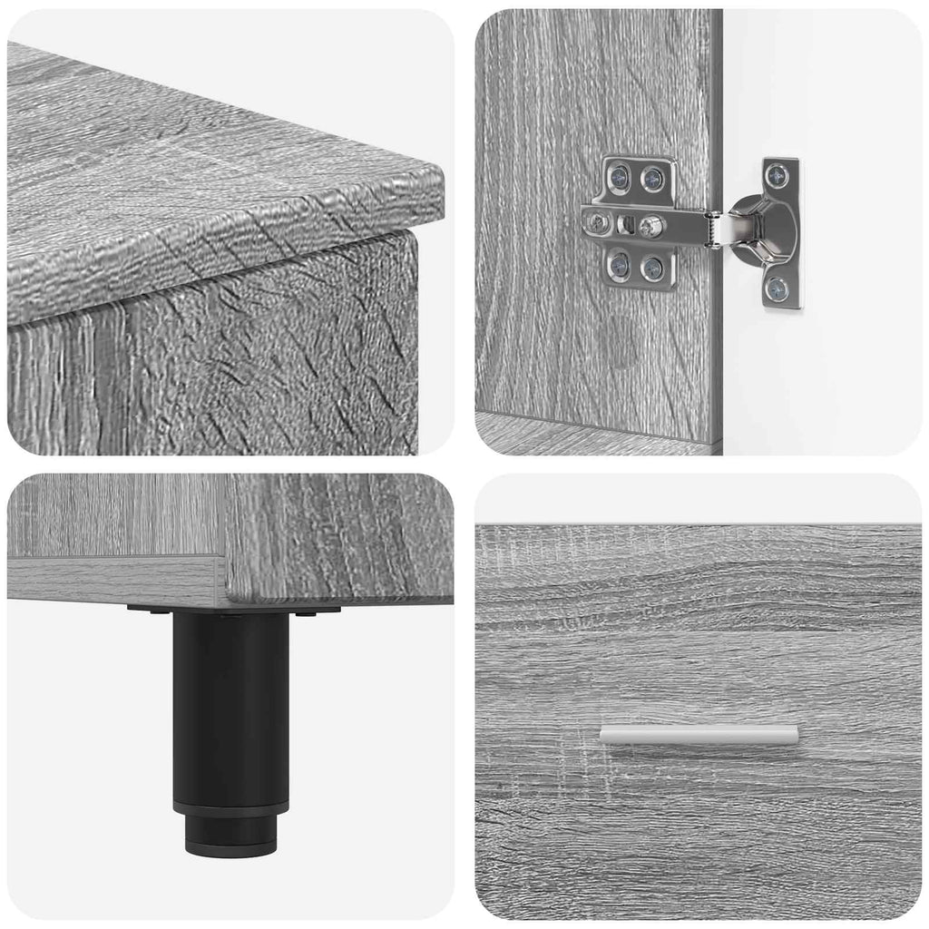 Waschtisch Grau Sonoma 60 x 35 x 60 cm Holzwerkstoff