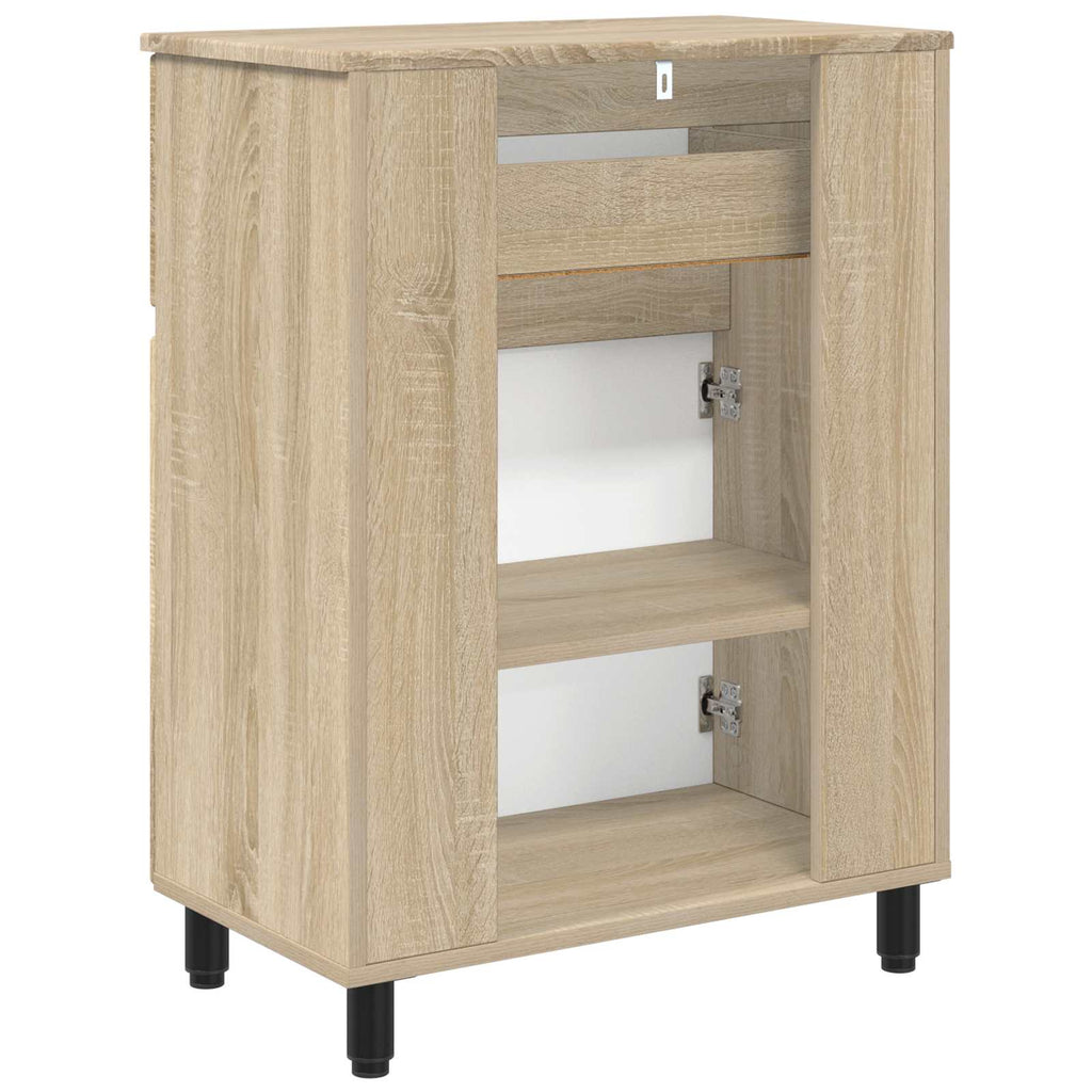 Waschtisch Sonoma-Eiche 60 x 35 x 80 cm Holzwerkstoff