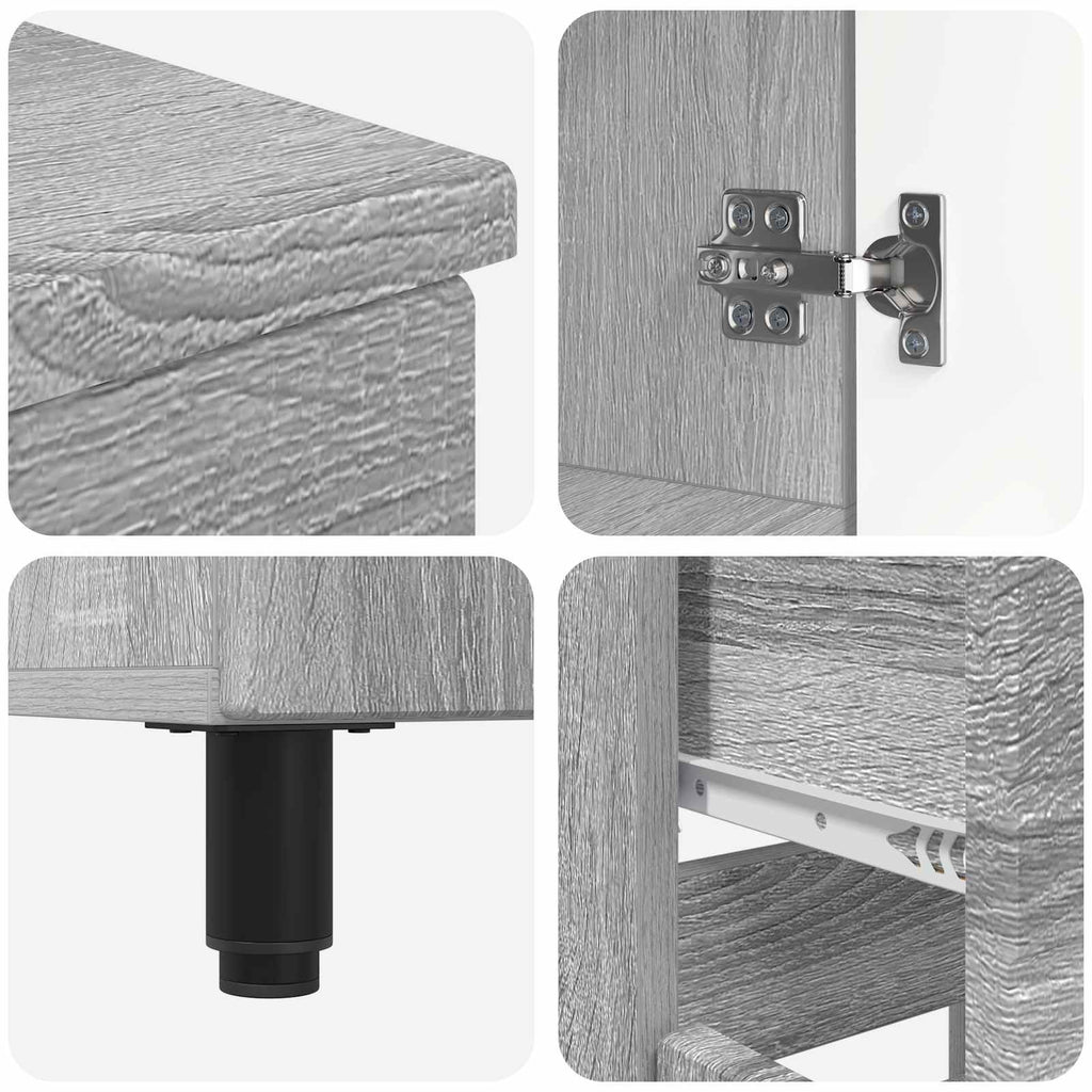 Waschtisch Grau Sonoma 60 x 35 x 80 cm Holzwerkstoff