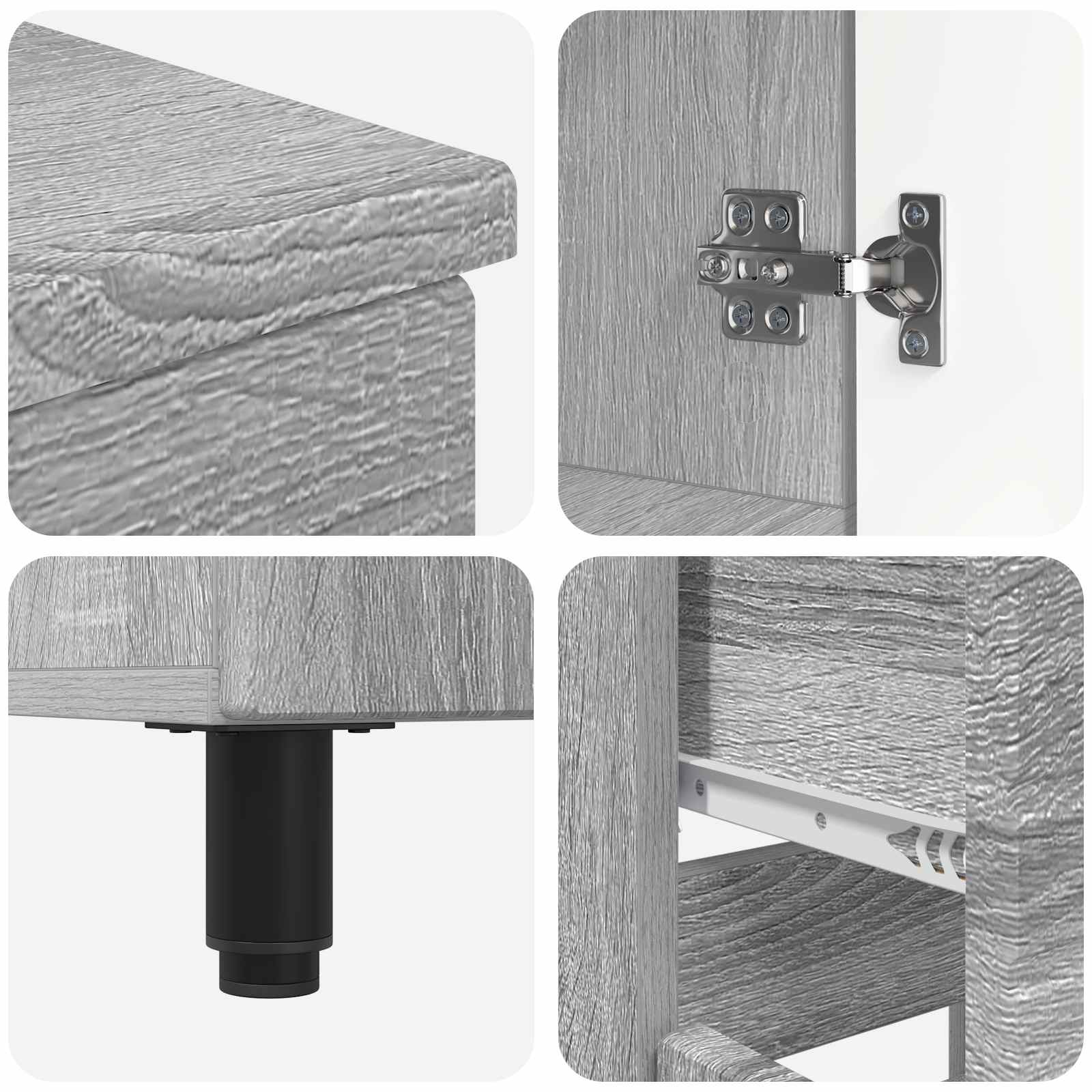 Waschtisch Grau Sonoma 60 x 35 x 80 cm Holzwerkstoff
