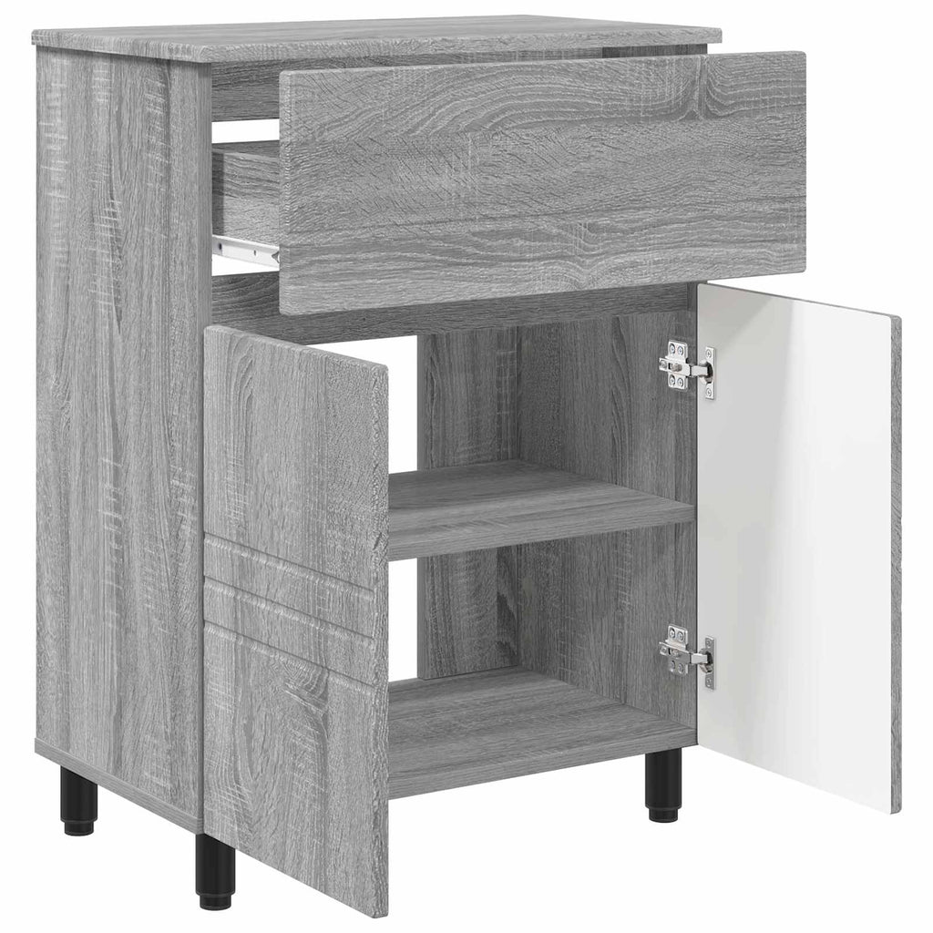 Waschtisch Grau Sonoma 60 x 35 x 80 cm Holzwerkstoff