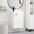Badezimmer Waschtischunterschrank mit Wasserhahn Weiß
