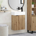 Badezimmer Waschtischunterschrank mit Wasserhahn Artisan-Eiche