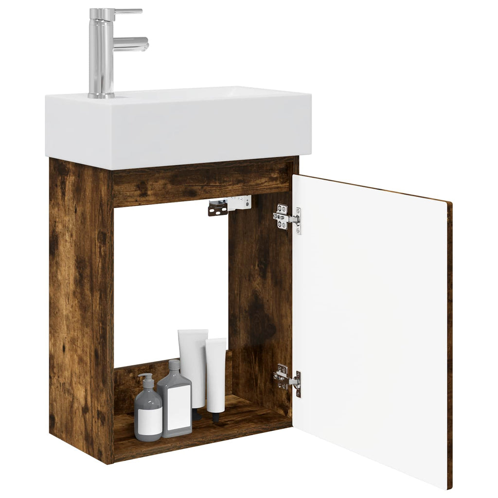 Badezimmer Waschtischunterschrank mit Wasserhahn