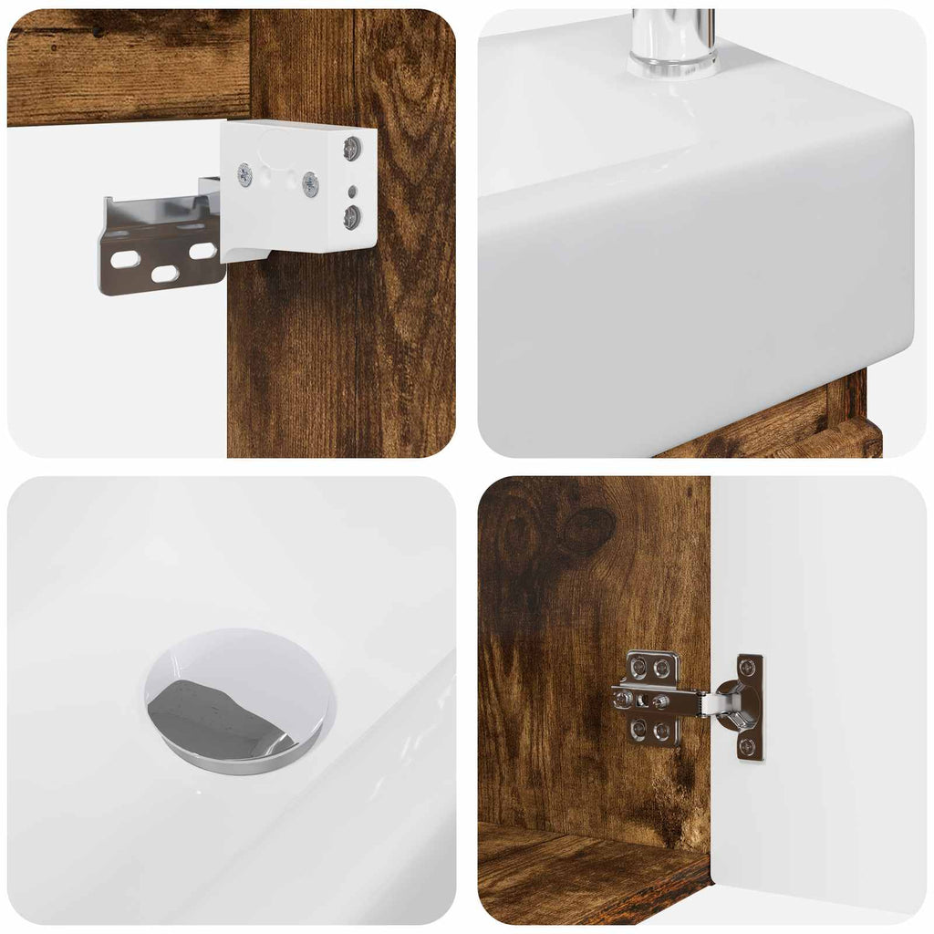 Badezimmer Waschtischunterschrank mit Wasserhahn