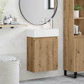 Badezimmer Waschtischunterschrank mit Wasserhahn Artisan-Eiche