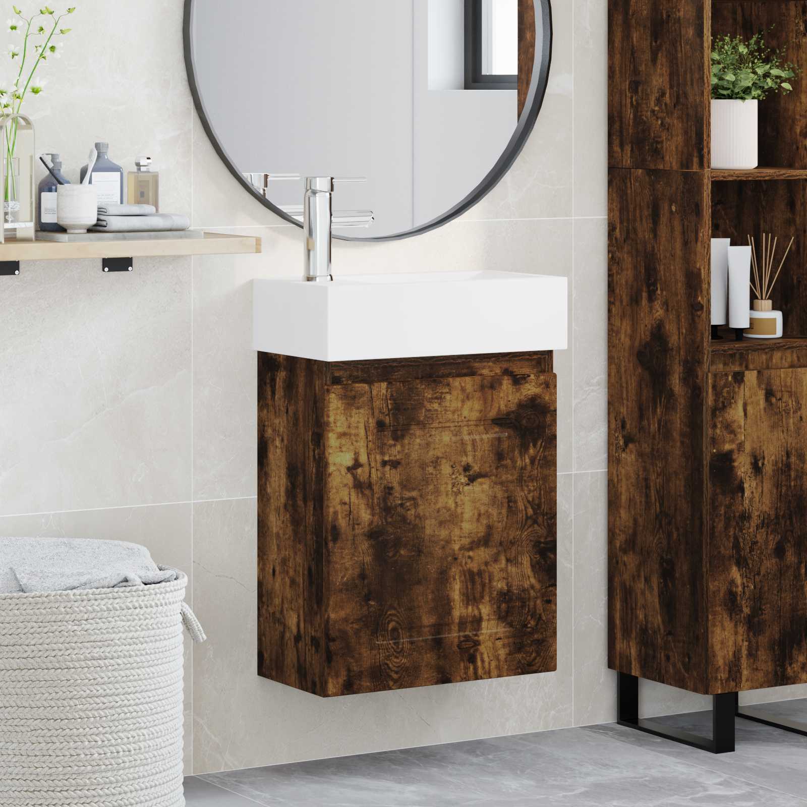 Badezimmer Waschtischunterschrank mit Wasserhahn