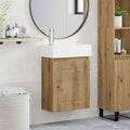 Badezimmer Waschtischunterschrank mit Wasserhahn Artisan-Eiche