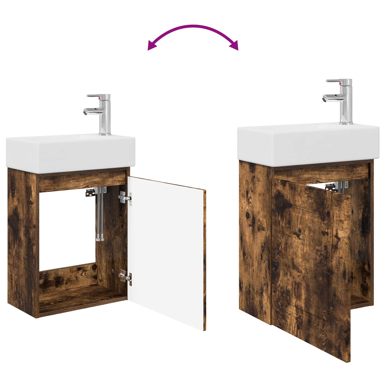 Badezimmer Waschtischunterschrank mit Wasserhahn