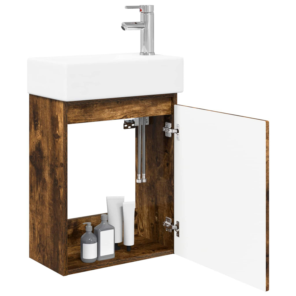 Badezimmer Waschtischunterschrank mit Wasserhahn