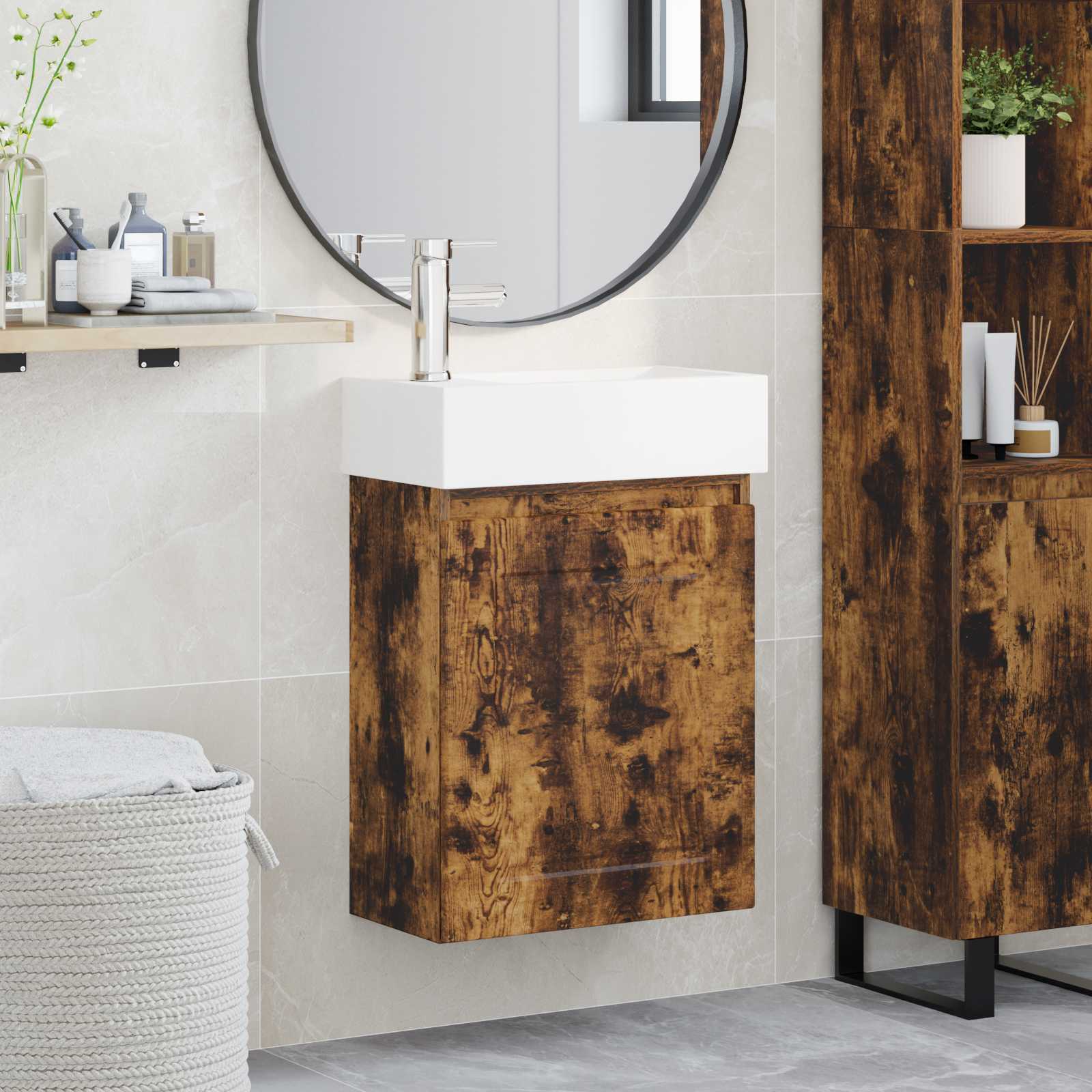 Badezimmer Waschtischunterschrank mit Wasserhahn