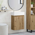 Badezimmer Waschtischunterschrank mit Wasserhahn Artisan-Eiche