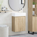 Badezimmer Waschtischunterschrank mit Wasserhahn Sonoma-Eiche