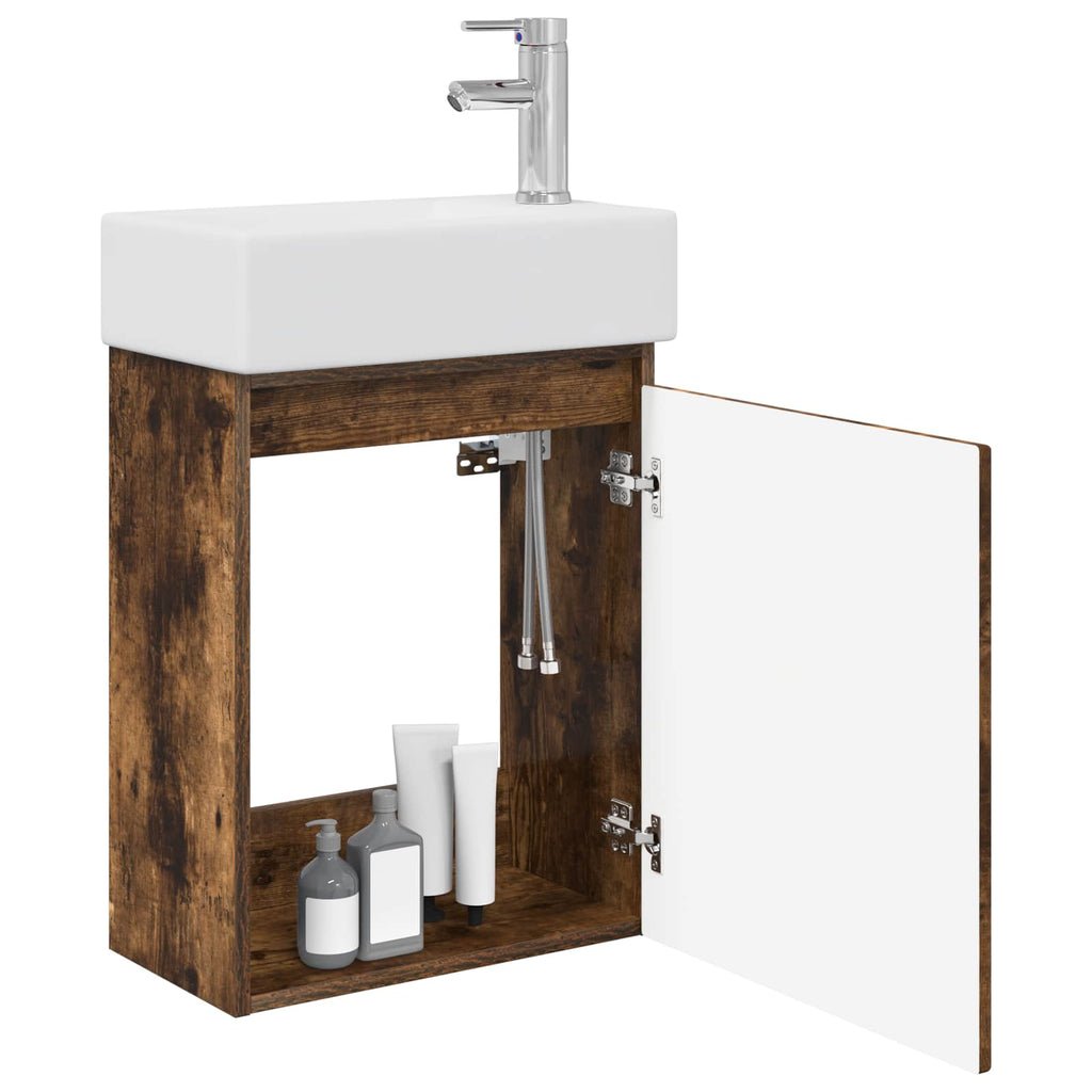 Badezimmer Waschtischunterschrank mit Wasserhahn