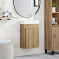 Badezimmer Waschtischunterschrank mit Wasserhahn Artisan-Eiche
