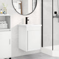 Badezimmer Waschtischunterschrank mit Wasserhahn Weiß