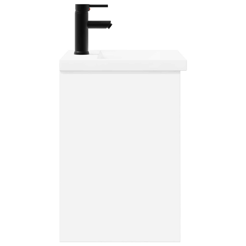 Badezimmer Waschtischunterschrank mit Wasserhahn Weiß