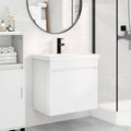 Badezimmer Waschtischunterschrank mit Wasserhahn Weiß
