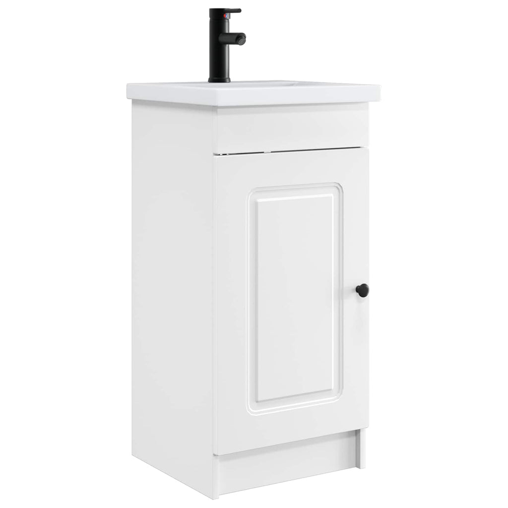Badezimmerschrank mit Waschbecken Weiß 42 x 40 x 84,5 cm