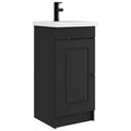 Badezimmerschrank mit Waschbecken Schwarz 42 x 40 x 84,5 cm