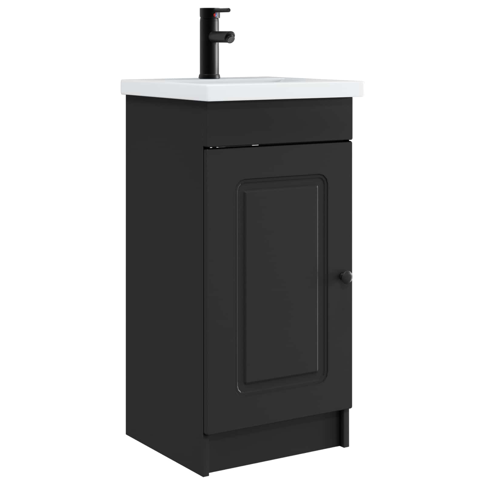 Badezimmerschrank mit Waschbecken Schwarz 42 x 40 x 84,5 cm