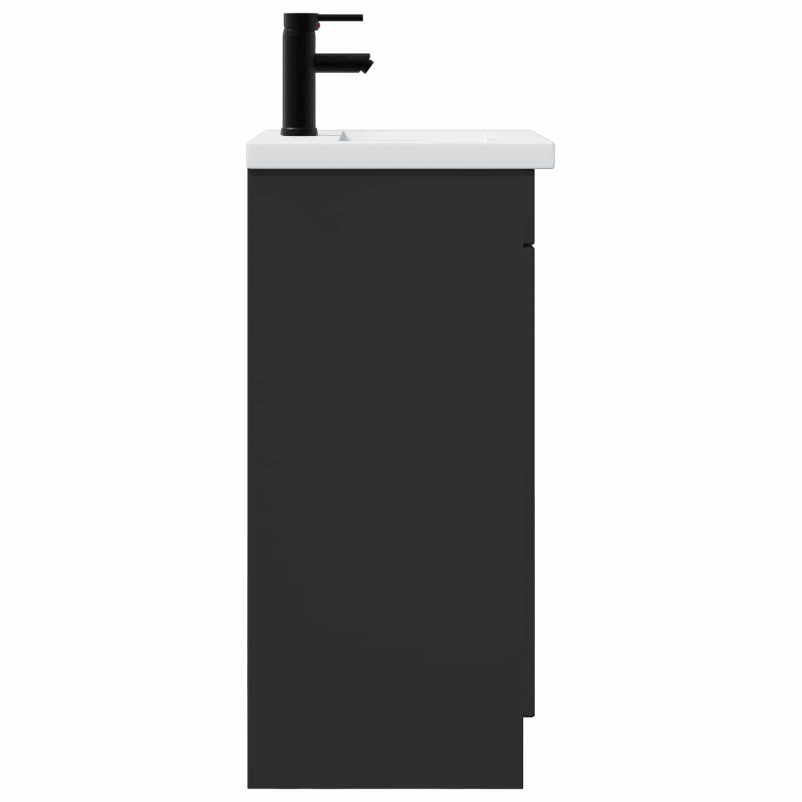 Badezimmerschrank mit Waschbecken Schwarz 42 x 40 x 84,5 cm