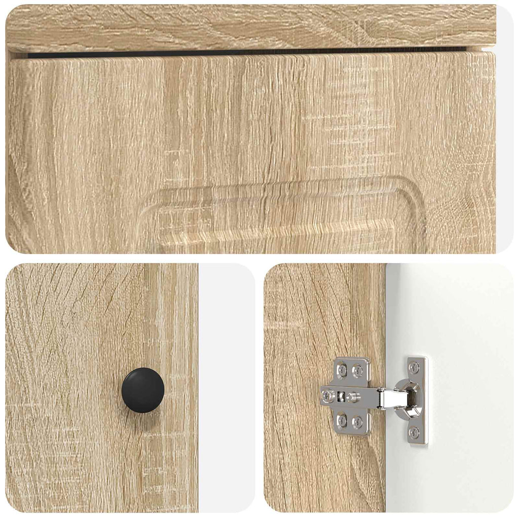 Badezimmerschrank mit Waschbecken Sonoma-Eiche