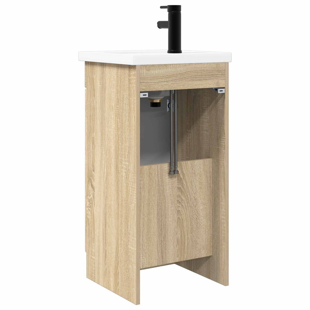 Badezimmerschrank mit Waschbecken Sonoma-Eiche