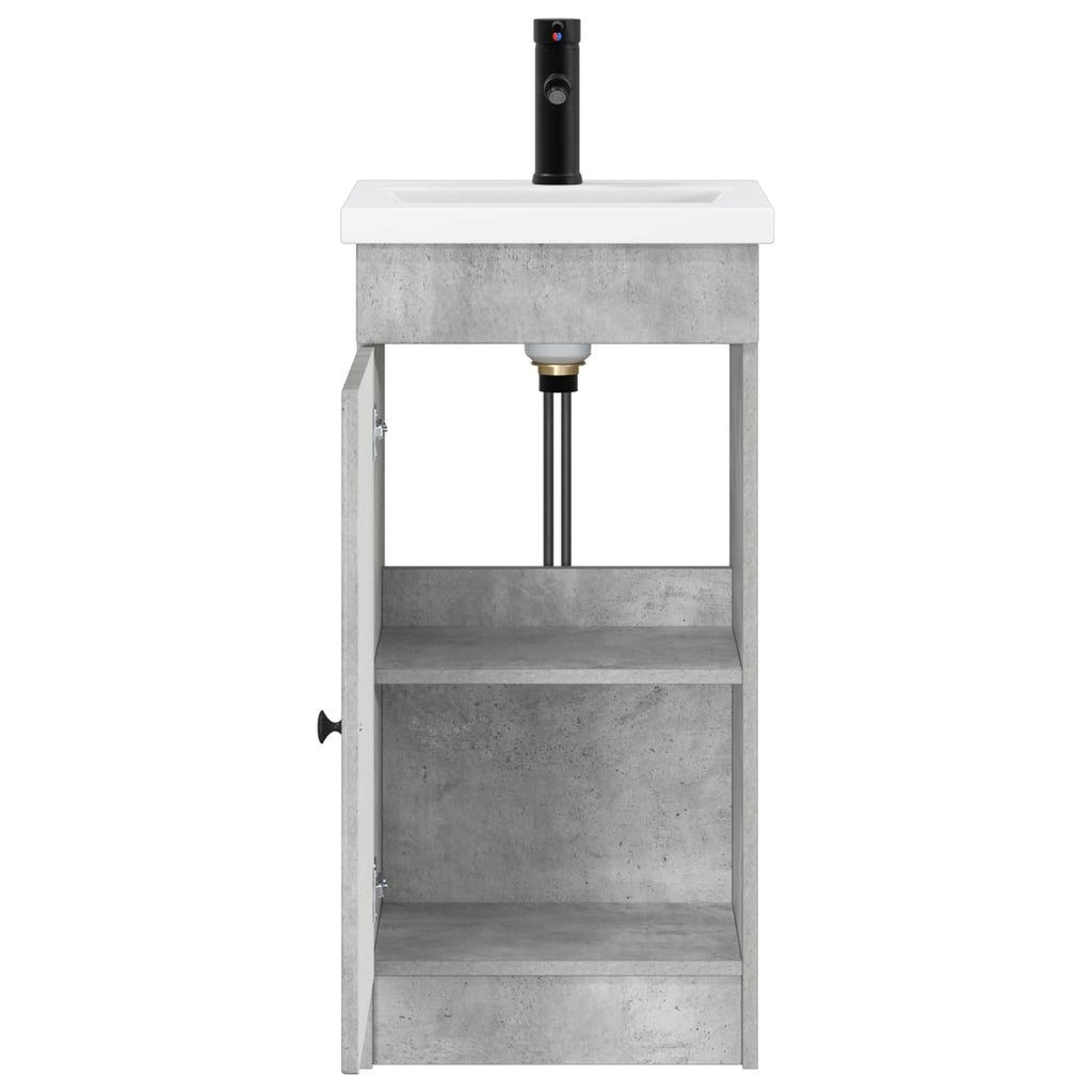 Badezimmerschrank mit Waschbecken Betongrau 42 x 40 x 84,5 cm