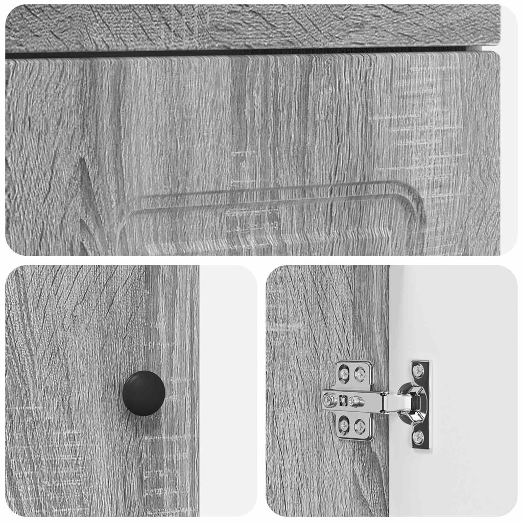 Badezimmerschrank mit Waschbecken Grau Sonoma 42 x 40 x 84,5 cm