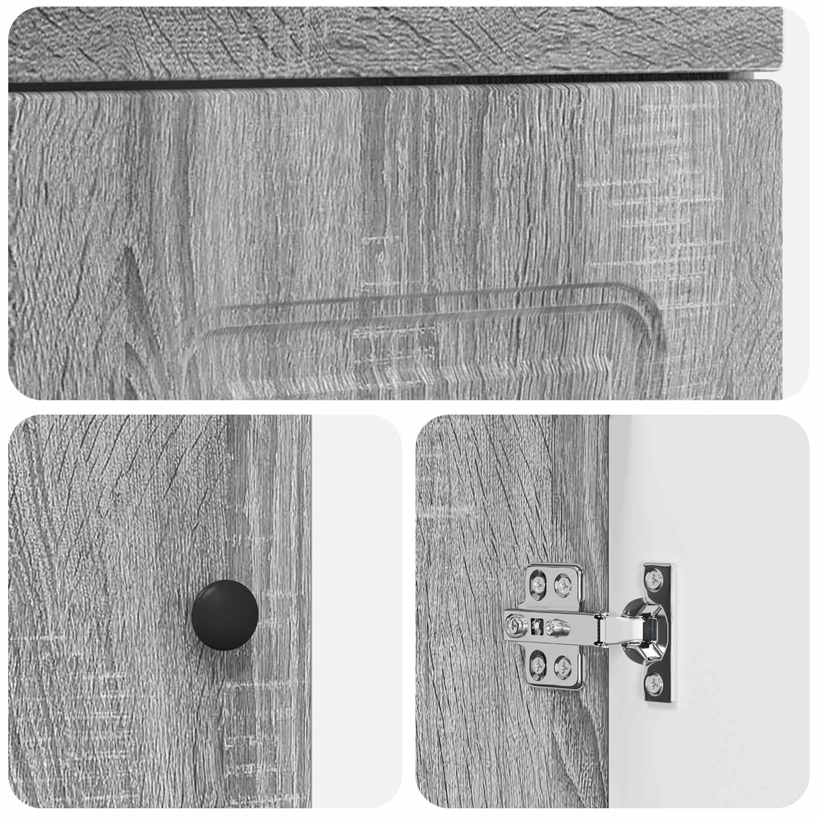 Badezimmerschrank mit Waschbecken Grau Sonoma 42 x 40 x 84,5 cm