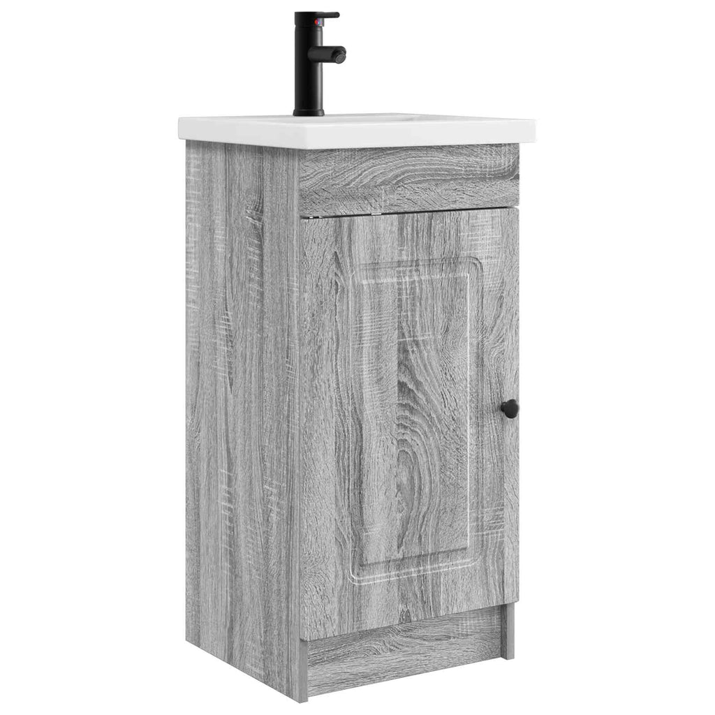 Badezimmerschrank mit Waschbecken Grau Sonoma 42 x 40 x 84,5 cm