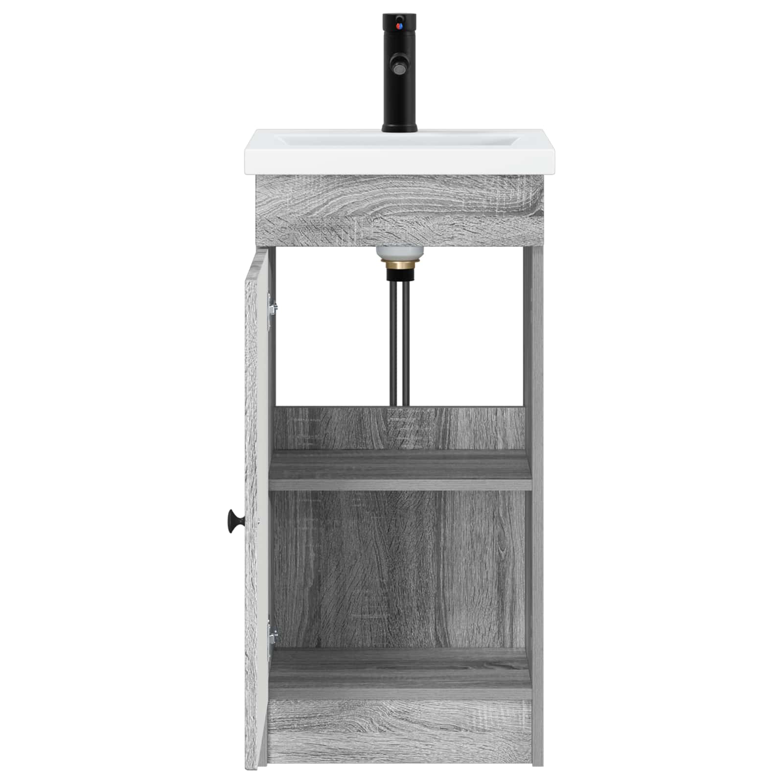 Badezimmerschrank mit Waschbecken Grau Sonoma 42 x 40 x 84,5 cm