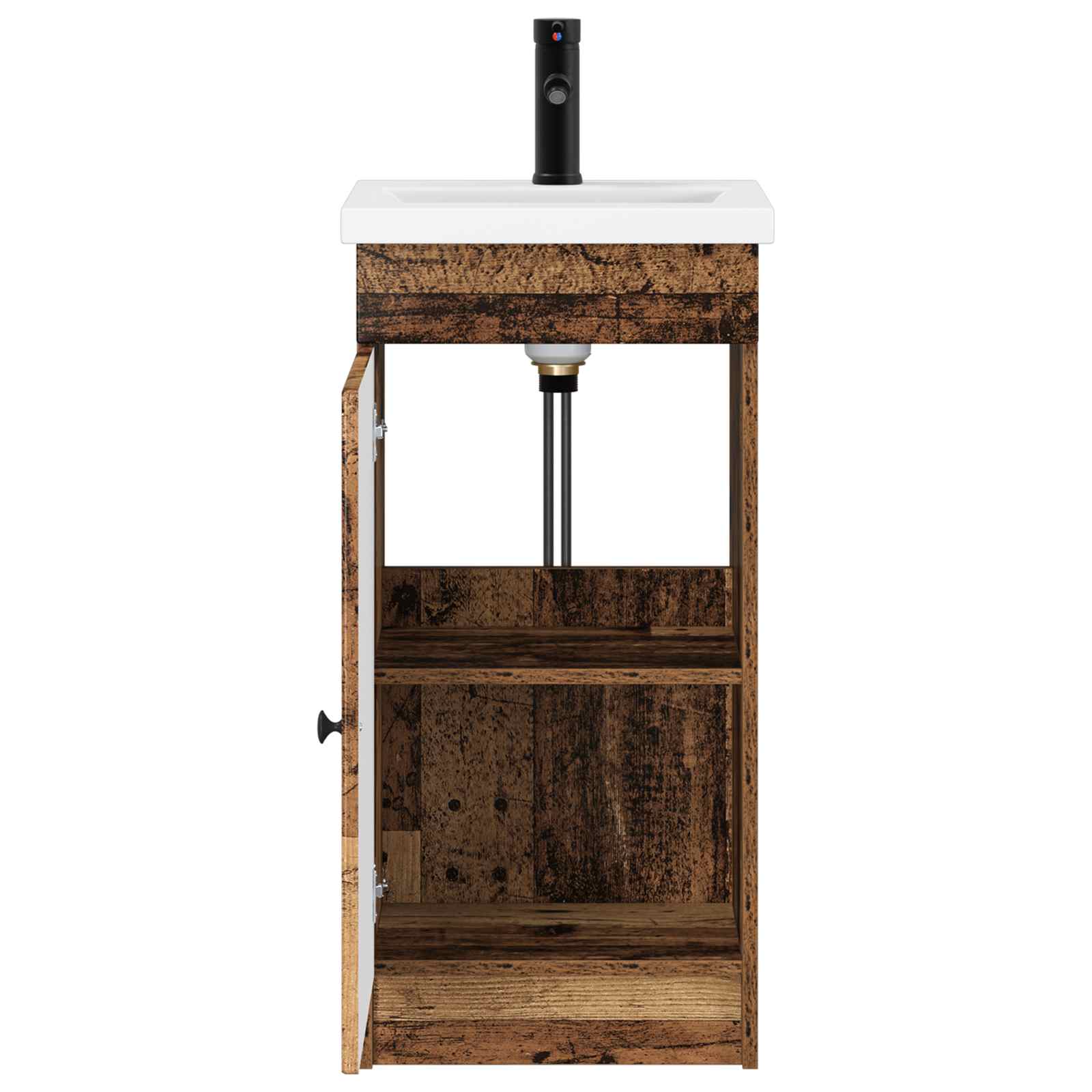 Badezimmerschrank mit Waschbecken Altholz 42 x 40 x 84,5 cm