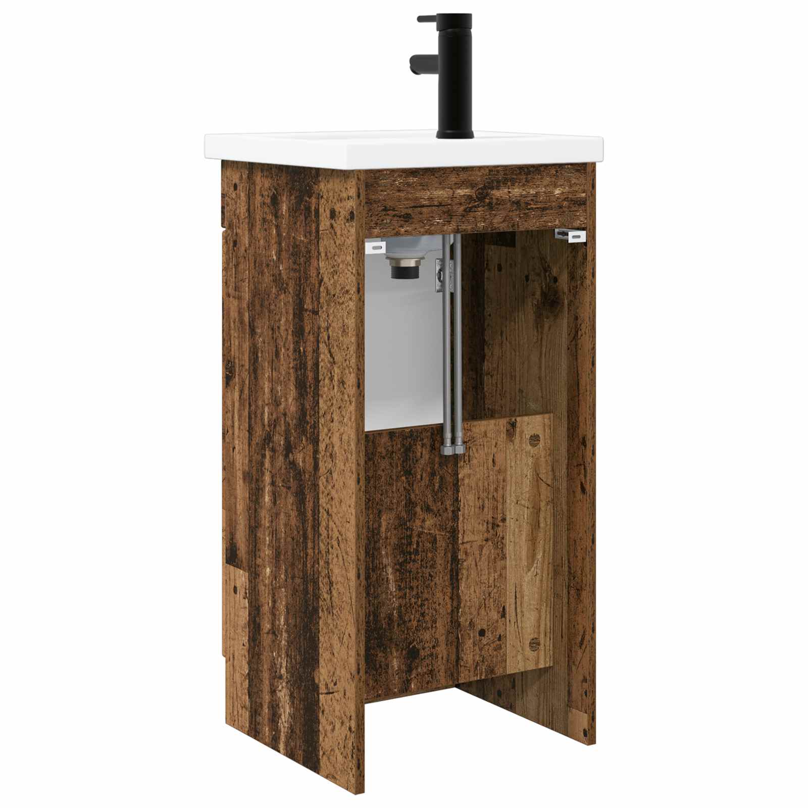 Badezimmerschrank mit Waschbecken Altholz 42 x 40 x 84,5 cm