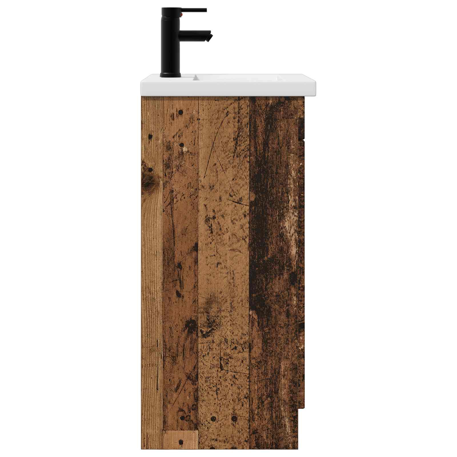 Badezimmerschrank mit Waschbecken Altholz 42 x 40 x 84,5 cm