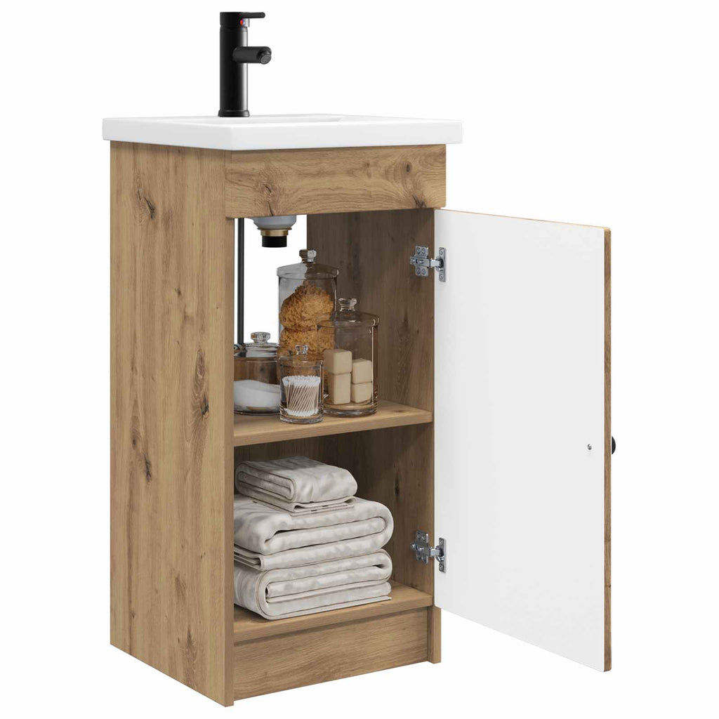 Badezimmerschrank mit Waschbecken Artisan-Eiche