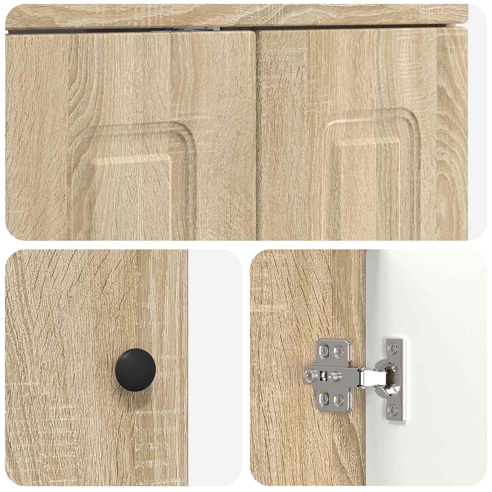 Unter dem Waschbecken Badschrank Sonoma-Eiche 56 x 37,5 x 81 cm
